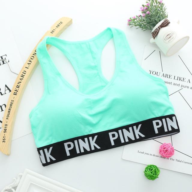 Fitness workout padded sports bra - Pinky solid - quick dry - 6 colors
