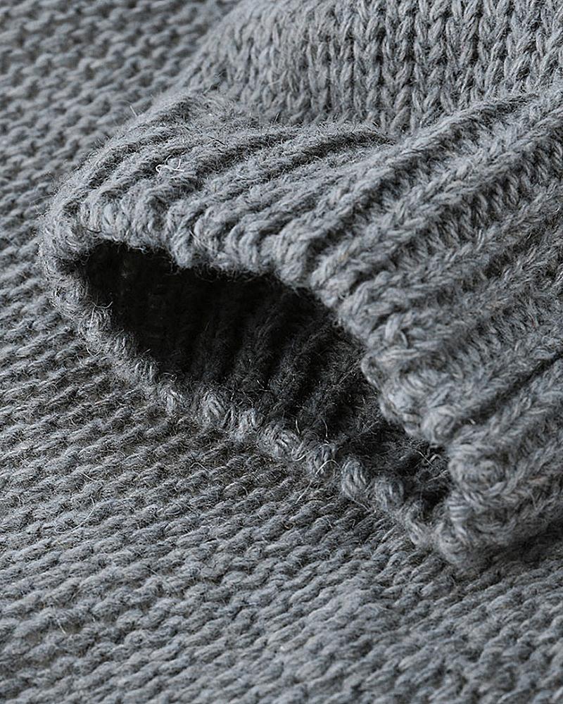 Solid Chunky Knit Open Front Sweater-Pinkami