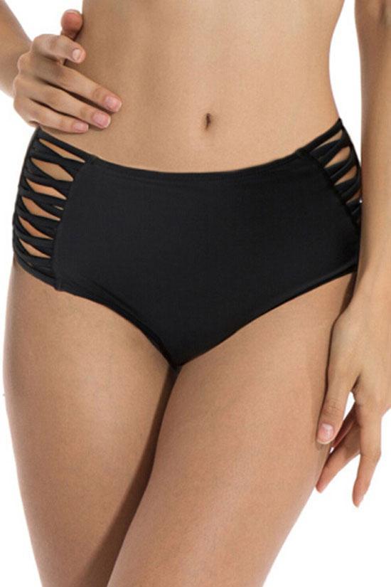Crisscross Strappy High Waist Bikini Bottom