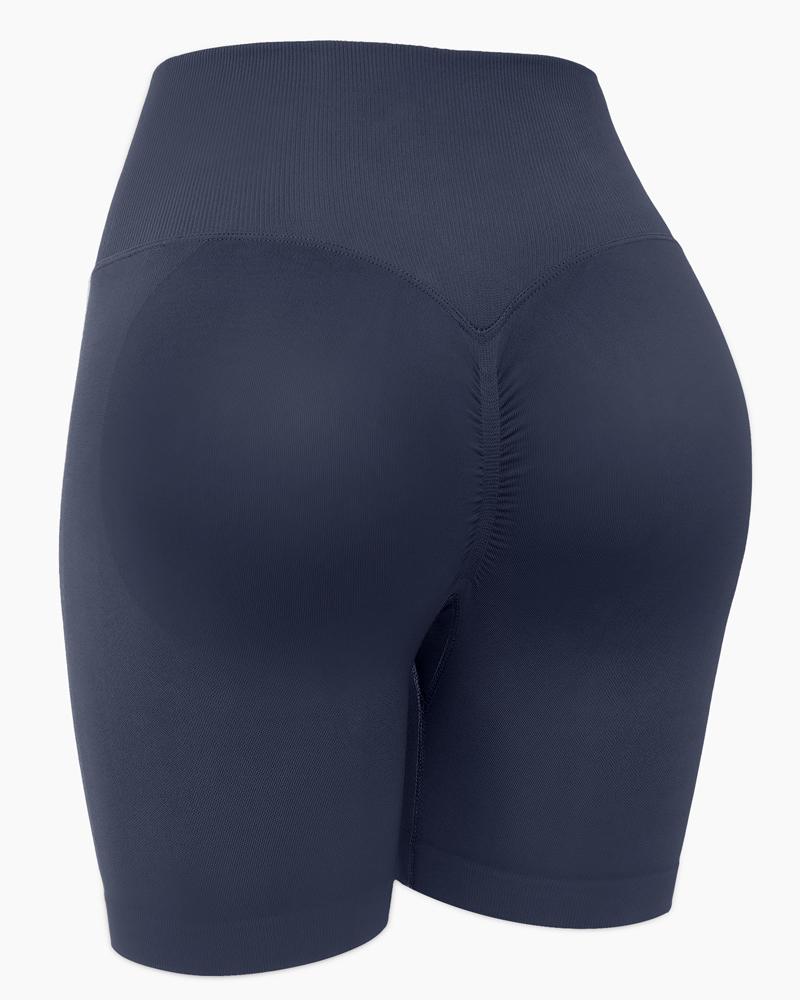 Scrunch Butt Lifting High Waist Sports Biker Shorts-Pinkami