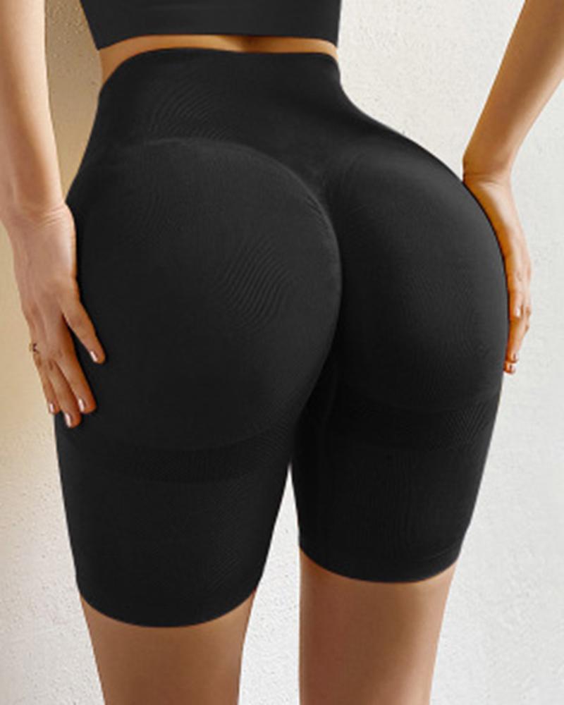 Butt Lifitng High Waist Seamless Sports Shorts-Pinkami