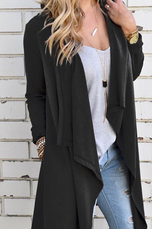 Knit Long Sleeve Fashion Cardigan-Pinkami