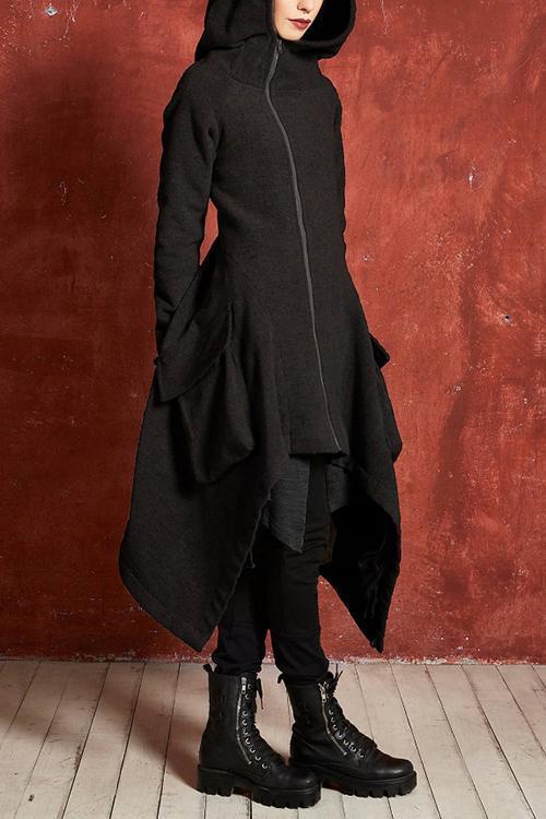 Fashion Irregular Windbreaker Jacket-Pinkami