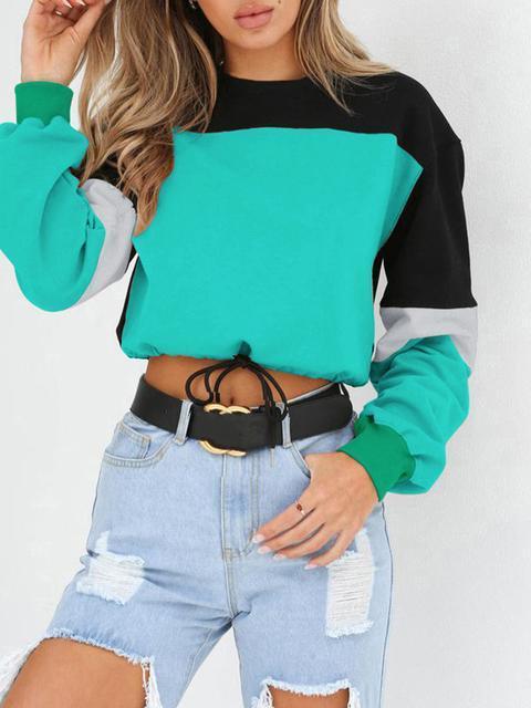 Round Neck Solid Short Sweater-Pinkami