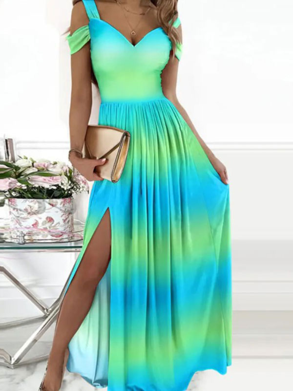 Sexy Off The Shoulder Open Shoulder Long Maxi Dress