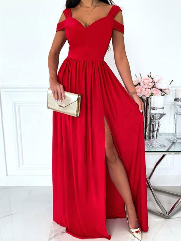Sexy Off The Shoulder Open Shoulder Long Maxi Dress