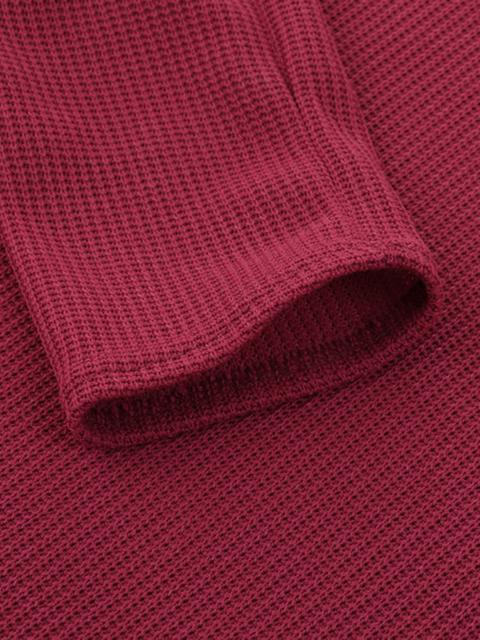 Solid Ribbed V-Neck Lightweight Sweaters-Pinkami