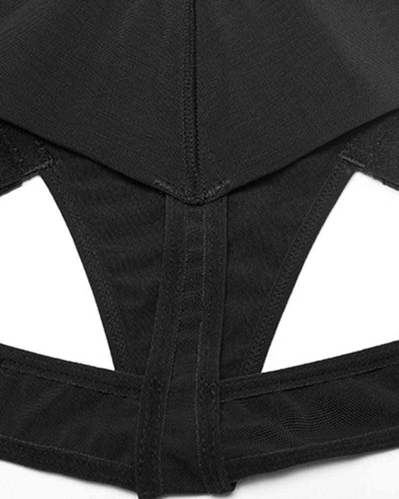 Steel Boned Cutout Butt Lifting Shapewear Shorts-Pinkami