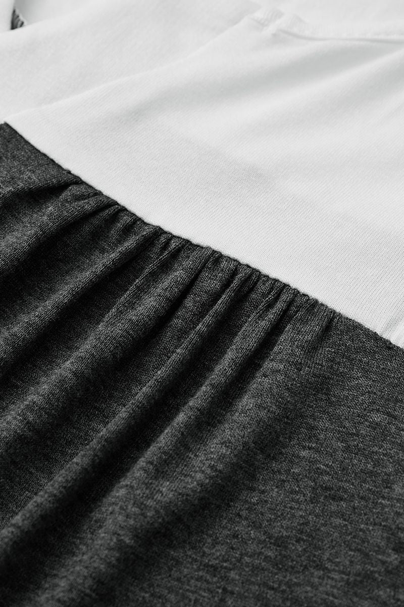 Two Tone Half Button Ruched Tank Top-Pinkami