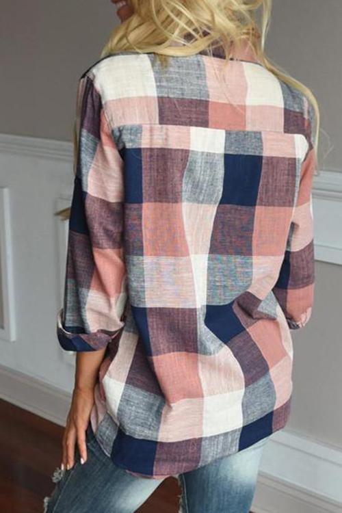 Grids Printed Multicolor Shirts-Pinkami
