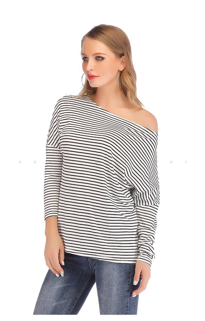 New Casual Off-the-shoulder Sweater-Pinkami