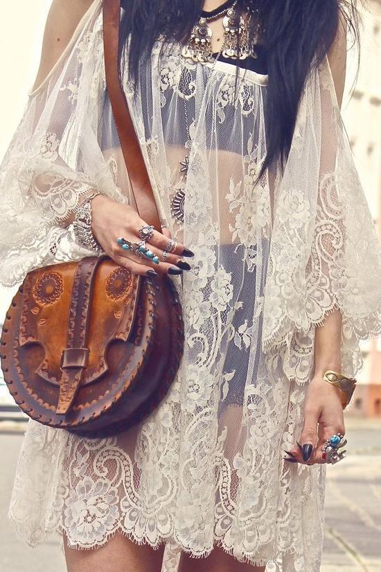 Cold Shoulder Cover Up Dress-Pinkami