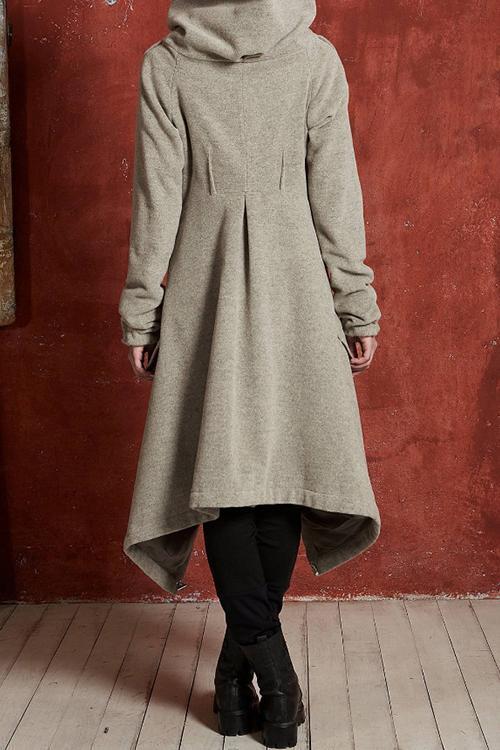 Fashion Irregular Windbreaker Jacket-Pinkami