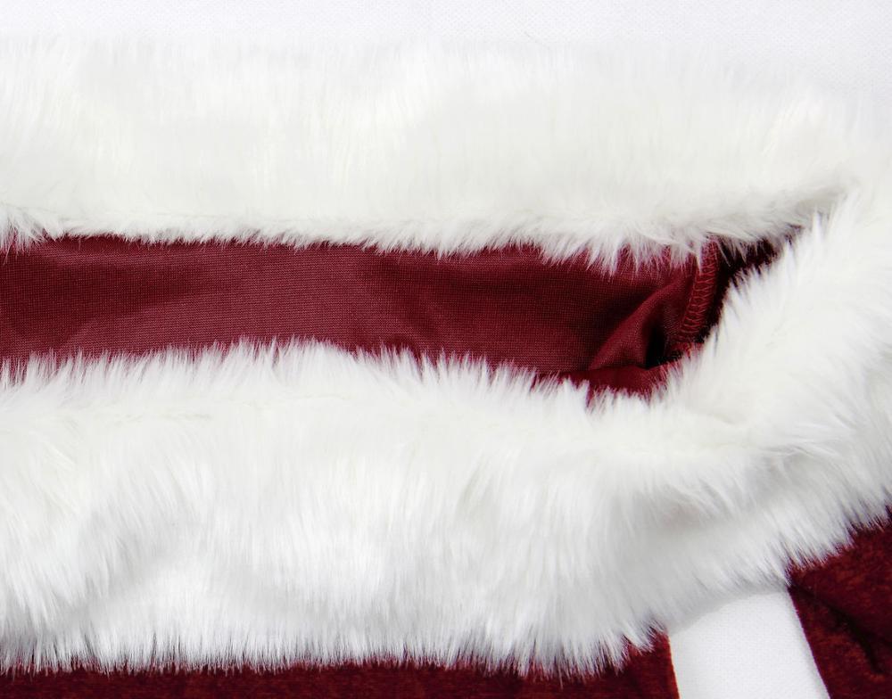 Women Sexy Velvet Dress Off Shoulder Santa Costume