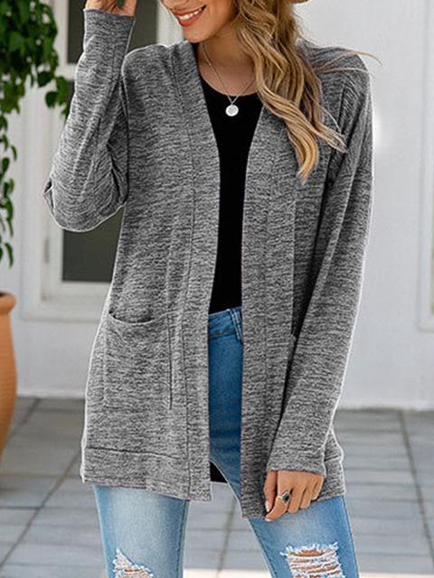 Solid Color Lightweight Cardigan-Pinkami