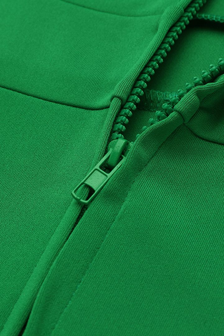 Patched Flap Pocket Zip Front Casual Jumpsuit