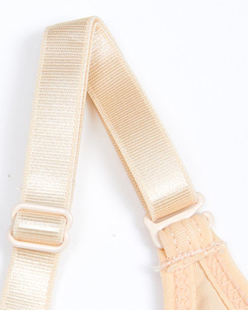 Zip Front Steel Boned Cutout Back Corset-Pinkami