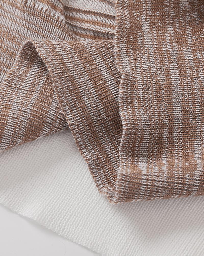 Colorblock Hollow Out Drawstring Hooded Sweater-Pinkami