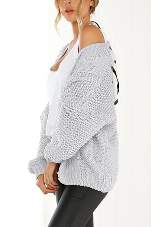 Batwing Sleeves Sweaters-Pinkami