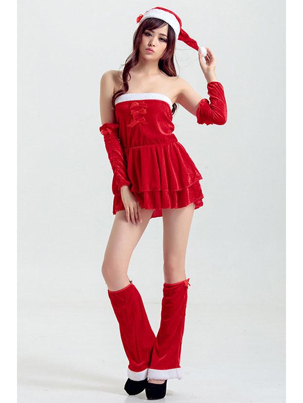 Mrs Santa Claus Dress Sexy Christmas Costume-Pinkami