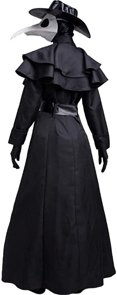 Adult Plague Doctor Costume for Halloween Men and Women-Pinkami