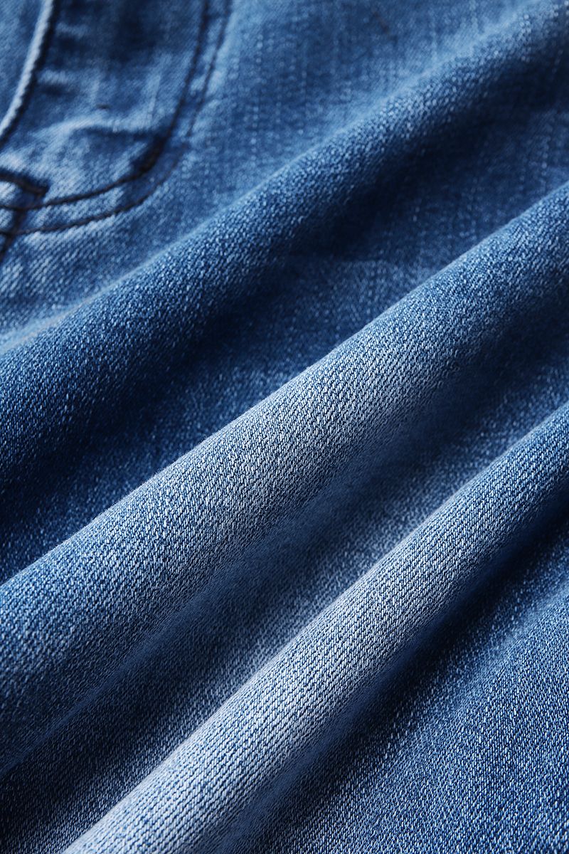 Split Hem Ripped Pocket Detail High Waist Flare Jeans-Pinkami