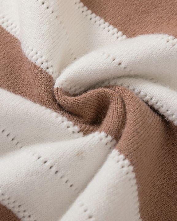 Leopard Print Drop Shoulder V Neck Sweater-Pinkami