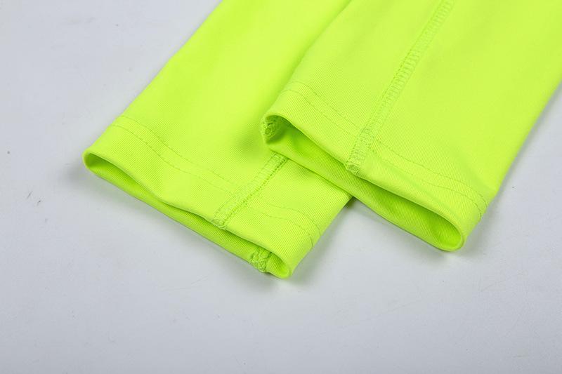 3 Colors Neon Solid Crop Tank Top And Leggings Set-Pinkami
