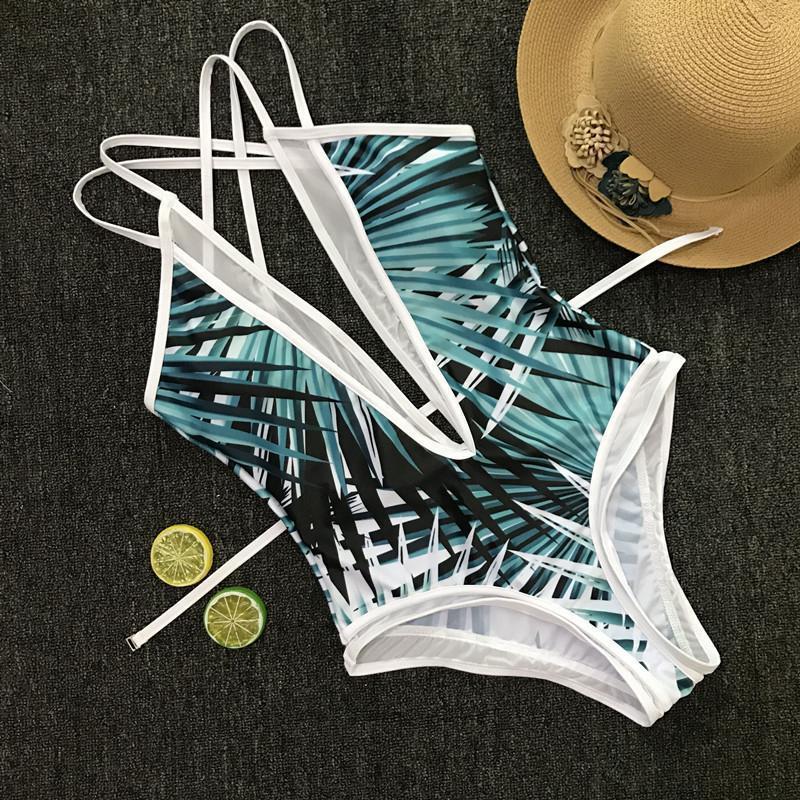 Sexy Hollow-out White One-piece Swimwear-Pinkami