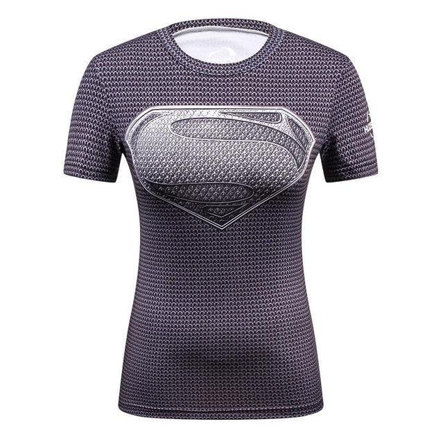 Fitness compression T-shirt - Supergirl-Pinkami