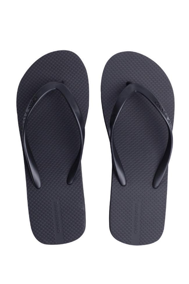 Black Classic Wedge Flip Flop-Pinkami