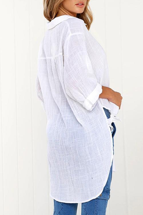 Button Long Sleeves Shirts-Pinkami