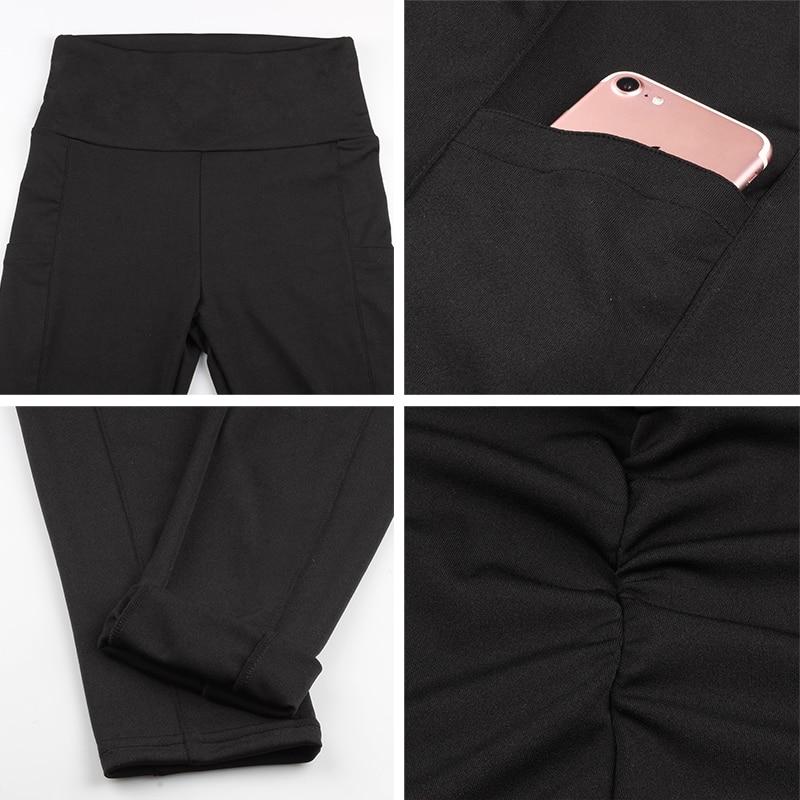 High Waist Fitness Scrunch Push Up Workout Legging with Pockets-Pinkami