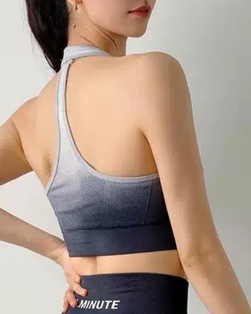 Ombre Raceback Sports Bra-Pinkami