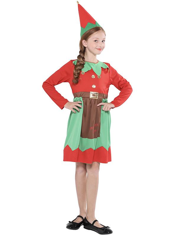 Holiday Elf Costume For Girl-Pinkami