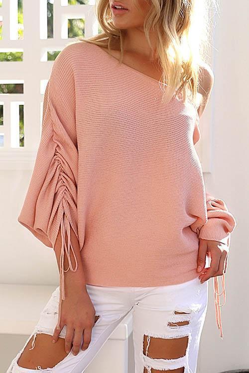 New Casual Off-the-shoulder Sweater-Pinkami