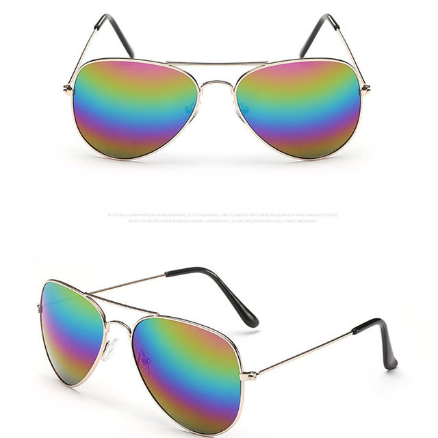 Luxury Style Vintage Mirror Lens Aviator Sunglasses