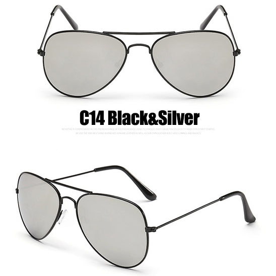 Luxury Style Vintage Mirror Lens Aviator Sunglasses