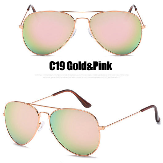 Luxury Style Vintage Mirror Lens Aviator Sunglasses