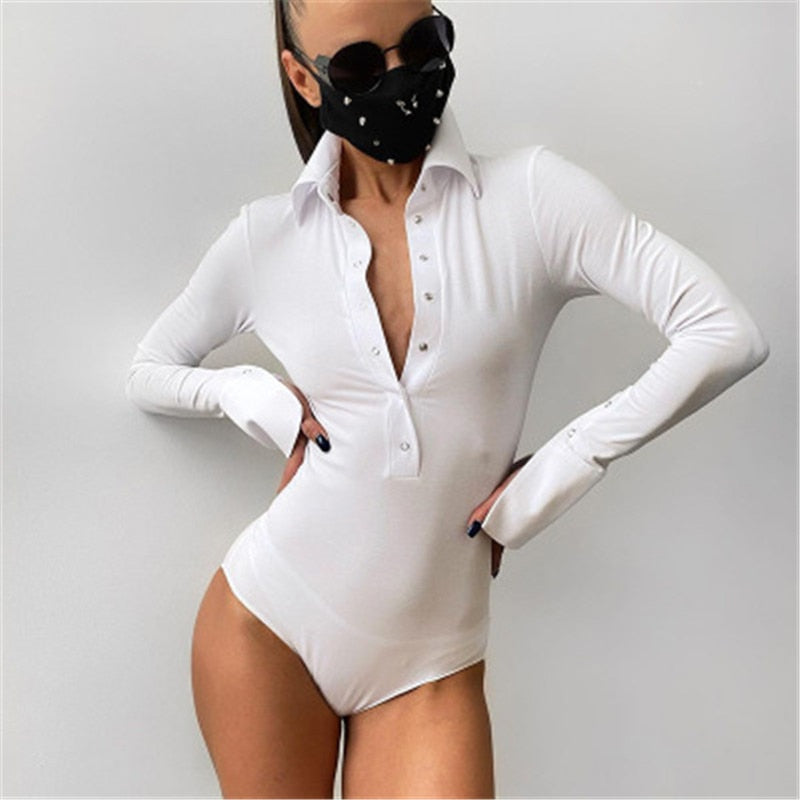 Button Long Sleeve Bodysuit