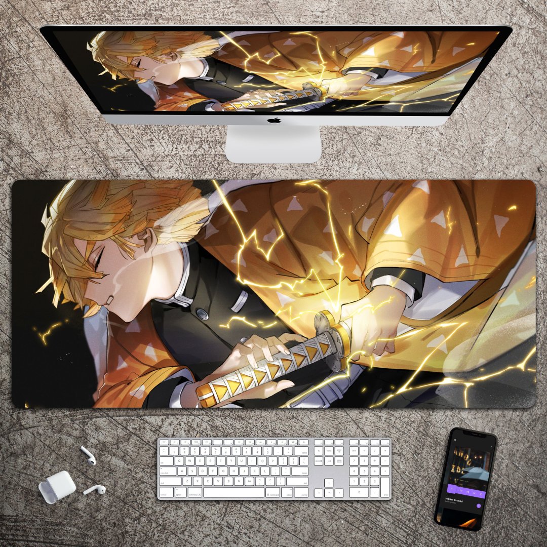 Demon Slayer Agatsuma Zenitsu Mouse Pad