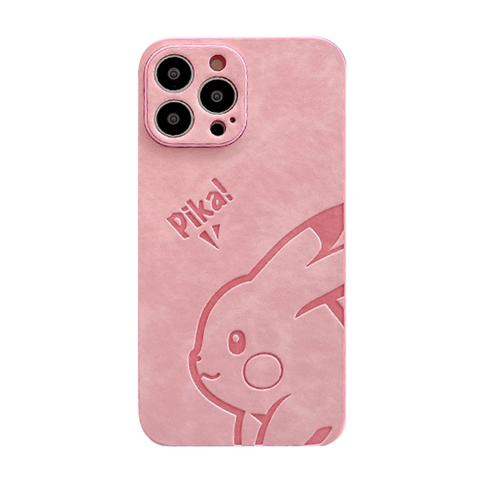 Frosted Pika Half Face Pikachu Iphone Case