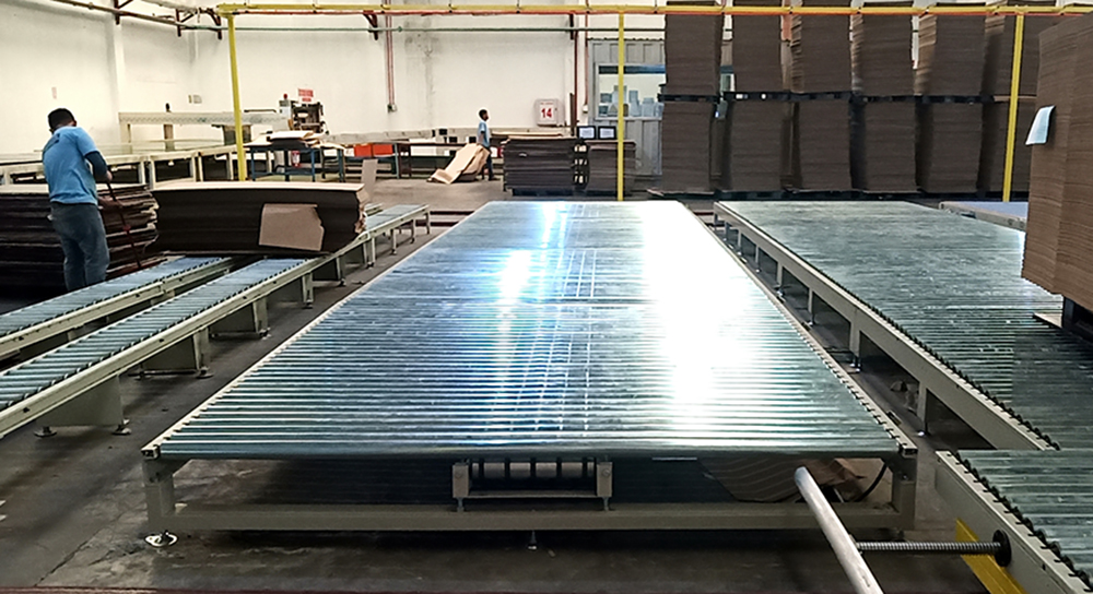 TaiYang Conveyor Power Roller Conveyor for cardboard factory