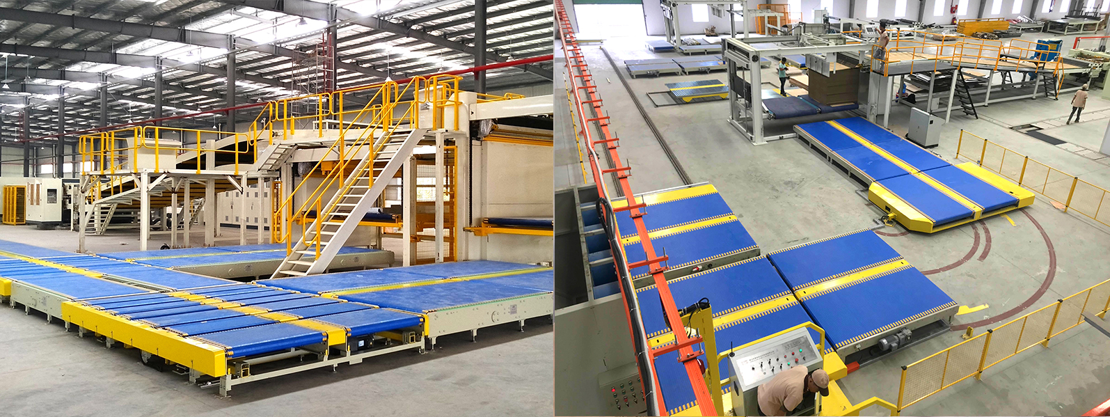 Corrugated board industry material handling conveyor systems
