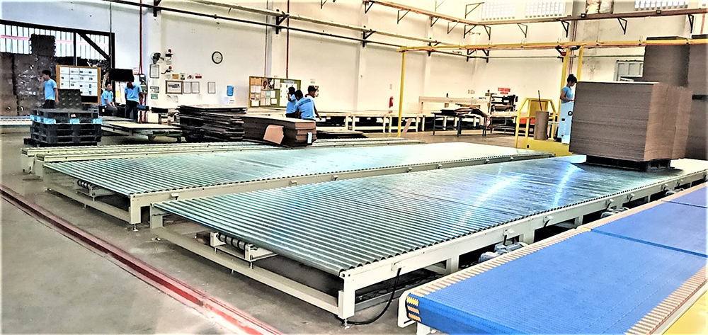 TaiYang Conveyor Power Roller Conveyor for cardboard factory