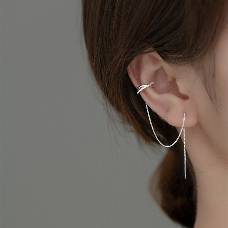 Fashion cross tassel ear wire