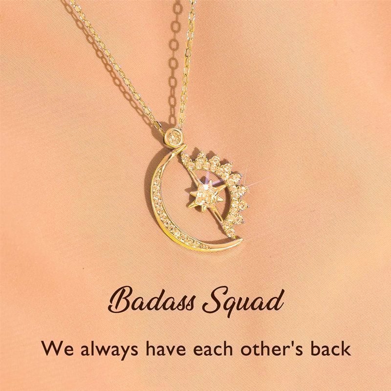 To My Badass Squad Necklace - ''We always have each other's back''