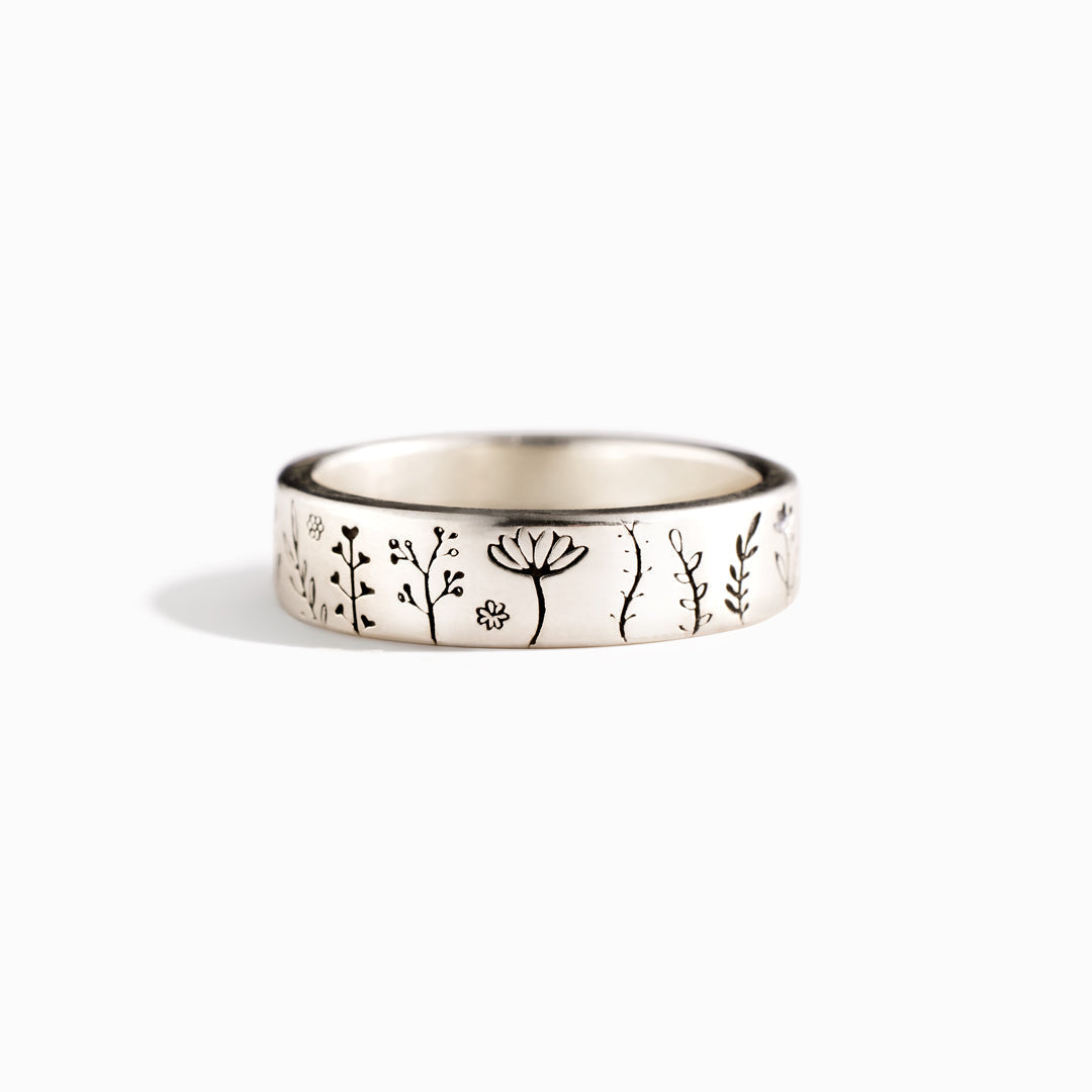 Allow Yourself To Grow Floral Blossom Ring