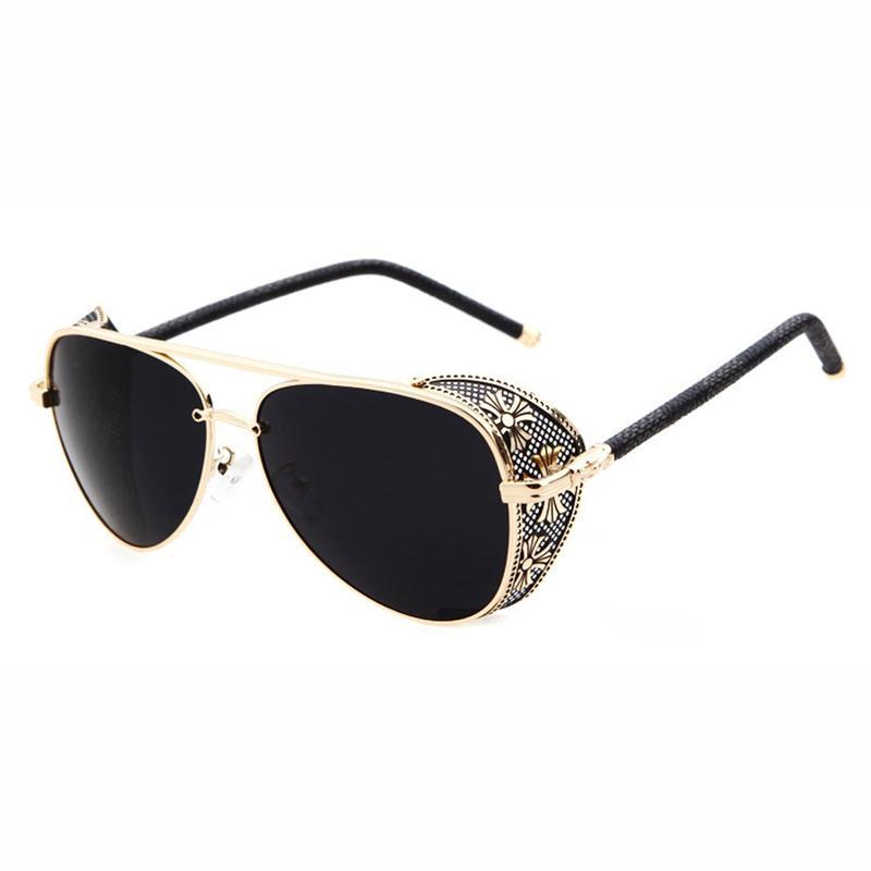 6 Colors Steampunk Double Beam Metal Sunglasses