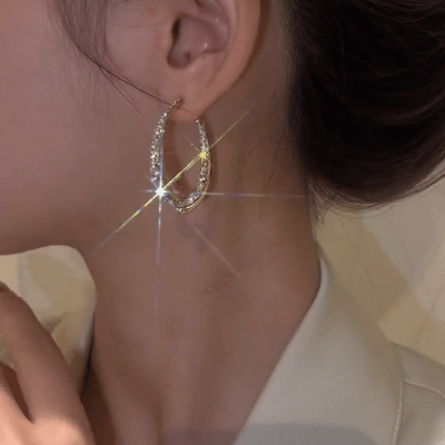 Cross Curved Earrings✨